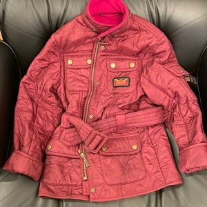 Dark Red Barbour Quilted Jacket 🎈